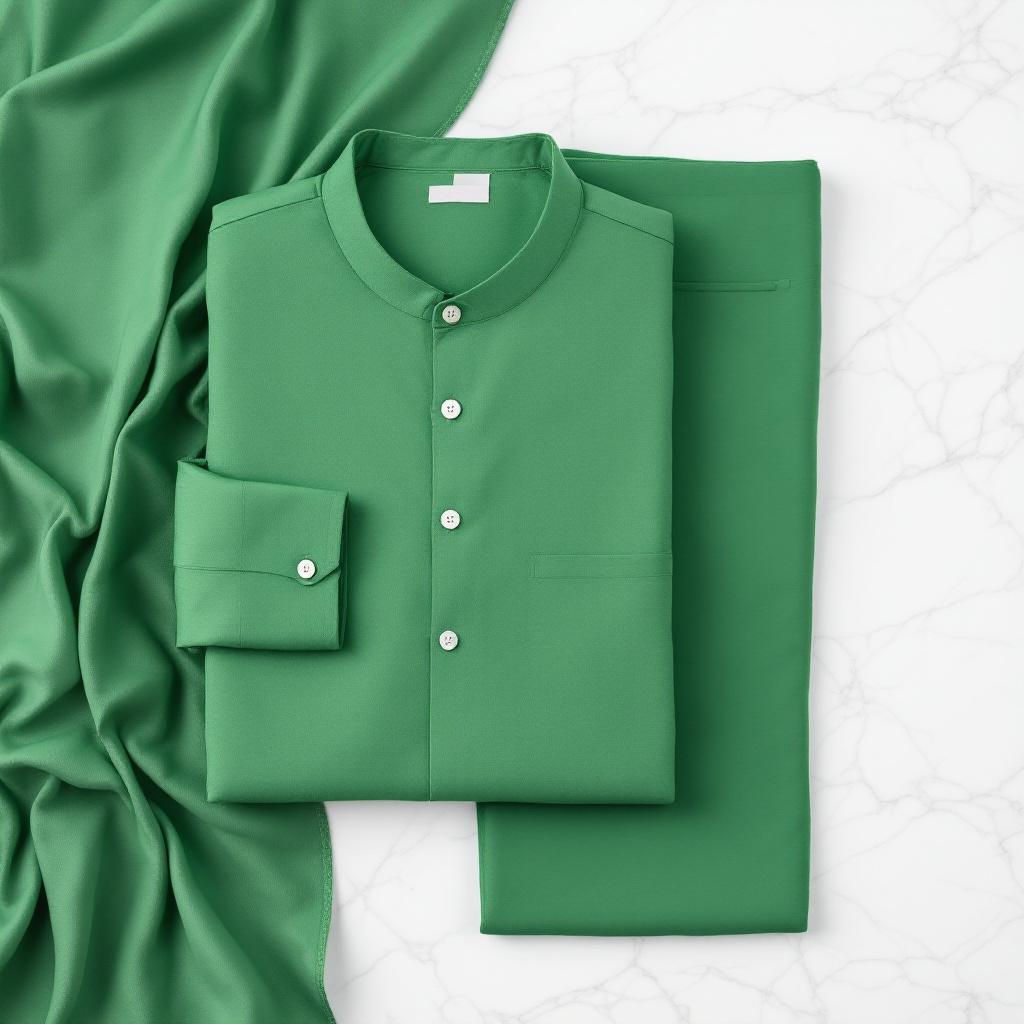 Solid Lawn — Bottle Green - Unstitched 3-piece suit by Parakh