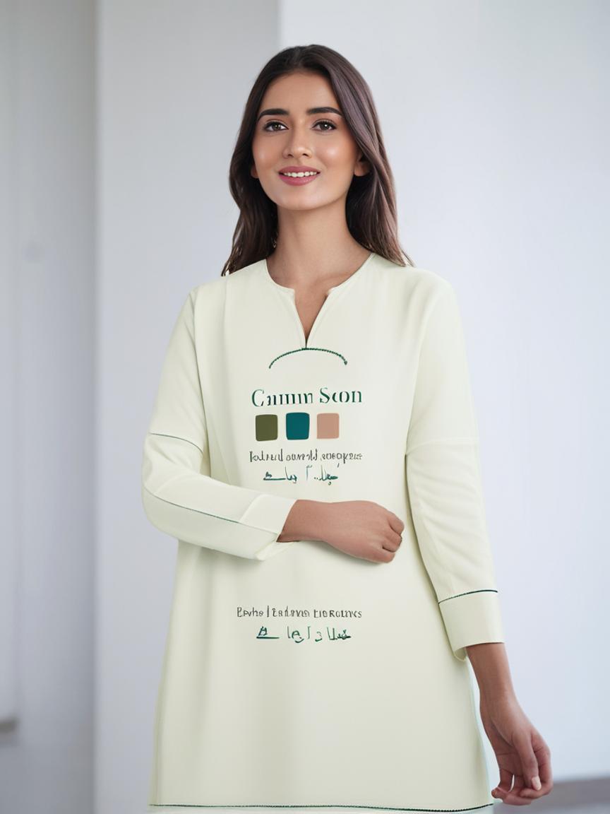 Model wearing Solid Lawn — Bottle Green