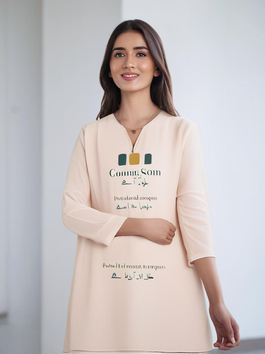 Model wearing Floral Embroidered — Pink Sage